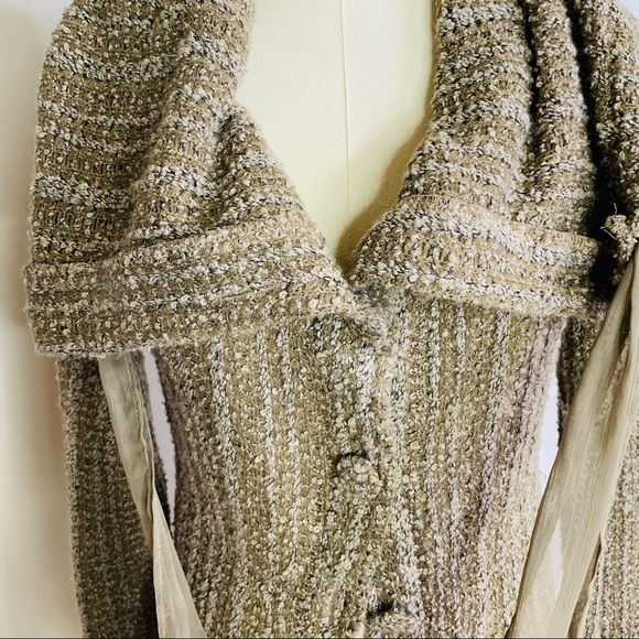 a'reve chunky knit textured weave cardigan LARGE 3390 - Picture 7 of 10